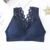 Sutiã Bralette Plus Size Feminino com Renda e Suporte nas Costas, Anti-Exposição, Sem Aro, Top Regata Push-Up