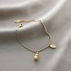 Pulseira Yunyao Inoxidável Mais Vendida Internacionalmente em Aço Titânio para Mulheres com Trevo de Cinco Folhas e Incrustação de Diamante, Personalidade Estilo Ins, Galvanoplastia a Vácuo 18K