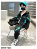 Roupa de Menino Primavera e Outono Novo Legal e Estiloso Estilo de Rua Coreano Moletom com Capuz para Menino Conjunto de Duas Peças Roupas Infantis da Moda