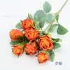 Rosa Nieve Artificial de 7 Cabezas en Tallo Único para Decoración de Bienvenida en Vestíbulo de Hotel, Flores de Seda Decorativas Suaves para Arreglo de Ambiente Festivo en Centro Comercial