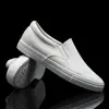 Zapatos Blancos Slip-On para Hombres, Adolescentes, Hombres y Mujeres, Zapatos de Suela Suave, Zapatos Casuales Perezosos, Modelos de Pareja, Todo Negro Comercio Exterior