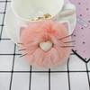Nuevo llavero de bola de pelo de gato de PU imitación pelo de conejo Rex cómodo moda colgante para bolso de dama outlet de fábrica