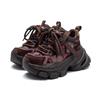 Jiezu 2025 Invierno Nuevos Zapatos de Padre Retro Estilo Británico Altura Aumentada Pedrería con Cordones Delanteros Elegantes Zapatos para Mujer