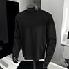 Moletom Masculino Americano Desconstruído com Painéis Gola Redonda Outono Design Cleanfit Pulôver Rígido Quadrado