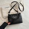 2024 Nova Bolsa de Mão Marrom Vintage Bolsa Bolsa Estilo Hong Kong Vintage Tridimensional Pequena Bolsa Quadrada Bolsa de Corrente para o Trabalho Bolsa Feminina