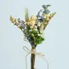 Buquê Mini de Flores Secas 20cm, Flores Reais, Flores Eternas, Gipsofila, Rosas, Presentes de Feriado, Decoração de Casa, Transfronteiriço