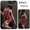 Guanyun Lencería Sexy Falda de Cadera con Tirantes de Cuero Patentado Sexy Uniforme Tentación Deseo Puro Traje Fresco Ropa de Performance para Bar