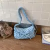 Bolsa de Tecido Leve Versátil Transfronteiriça para Mulheres 2026 Nova Bolsa Casual de Ombro/Axila Super Popular de Nicho Bolsa Transversal de Bolinhas