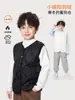 Chaleco de plumón para niños, Chaleco para niño, Ropa de abrigo, Artefacto de uniforme escolar para niña, Ropa interior térmica de otoño e invierno para niños medianos y grandes
