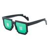 2023 nuevos gafas de mosaico gafas de sol personalizadas gafas de sol de píxeles al por mayor tendencia personalizada moda gafas de sol de marca grande