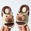 Pantuflas Infantiles de Capibara para Niños Sandalias Gruesas de Suela Suave Sensación Acolchada Niñas Nuevas Zapatillas Antideslizantes para el Hogar de Suela Suave