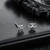 Novos brincos de flor de íris transfronteiriços para homens, acessórios de orelha de nicho, únicos e modernos, acessórios da moda e luxuosos de alta qualidade para mulheres