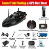 Barco Cebo GPS de Posicionamiento de Alta Velocidad con Retorno Automático, Barco con Control Remoto de 12V con Buscador de Peces Sonar, Barco de Entrega de Cebo, Barco Sonar
