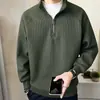 Sudadera con Media Cremallera Estilo Nuevo 2026 Primavera y Otoño Marca de Tendencia Holgada Casual Superior para Hombre Cuello Medio Alto Camisa Base Hecha a Medida