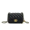 Bolso de Mujer 2026 Primavera Nuevo Estilo Inspirado en Chanel Bordado Acolchado Cadena Versátil Hombro Cruzado
