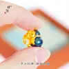 Puzuo Color Fuerte que Conserva Arena Dorada Accesorios DIY Esmalte Diamante Incrustado Colgante de Calabaza Colgante de Calabaza de Siete Piezas