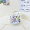 Bolso de Hombro Infantil Oso de Dibujos Animados Bolso Cruzado Moda Bolso de Mano con Perlas Moderno Cadena Versátil Mochila Pequeña Bolso de Princesa