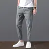 Pantalones Casuales Cortos para Hombre de Moda Versátiles Holgados Deportivos de Seda Helada Verano Finos Estilo Coreano Pantalones Jogger para Hombre