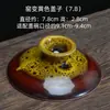 Conjunto de Tampa de Gaiwan de Três Peças, Tampa Única para Tigela de Chá, Tampa Única de Conjunto de Chá de Cerâmica Vendida Separadamente, Disponível em Tamanhos Grande e Pequeno, com Acessórios de Tampa de Porcelana Branca