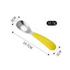 Cuchara Lingote de Acero Inoxidable Mango Curvado Juego de Cucharas para Niños Cuchara para Bebé Set de Suministros para Madre y Bebé con Cuchara para Alimentar de 1 Año