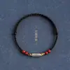 Recomendado en tierra pulsera de cuerda roja de carpa de la suerte tobilleras para hombres y mujeres cinabrio natural este año cuerda de mano tejida cuerda para la pierna