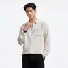 Camisa de Trabajo Rayada Estilo Old Money para Hombre, Versátil Holgada Casual Estilo Americano Camisa Nueva de Primavera