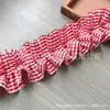 Renda xadrez plissada 3D acabamento para roupas saia material acessórios adereços de cabeça DIY decoração feita à mão acessórios de combinação