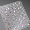 Pegatinas de Uñas Artísticas Florales de Mariposa Estilo Hada Pura Iron Aurora M-482 Verano Transparente Estilo Resort Cadenas Estrellas