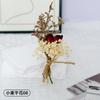 Mini Buquê de Flores Secas Decoração Presente DIY Casamento Doce Lembrança Acessórios Flor Artesanal Casamento Pequeno Buquê Flor Artificial