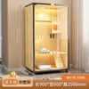 Villa para gatos jaula para gatos, lujosa casa de madera para gatos con puerta de cristal, casa para gatos con arenero integrado, nido para gatos transpirable y ahorrador de espacio