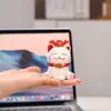 Enfeite Gato da Sorte Criativo Fofo Decoração de Mesa Presente para Mesa de Escritório Presente Gatinho Inspirador para Colegas Novo