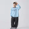 Roupas Infantis Haima 2026 Outono Novidades para Meninos Algodão Puro Outono Conjuntos, Camisetas de Manga Longa para Crianças Maiores, Roupas da Moda