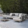 Sofá Nórdico de Exterior Sofá Impermeable de Ratán para Exteriores Silla Combinación de Mesa de Café para Patio Terraza Balcón Exterior