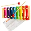 Piano de Madera de Ocho Notas para Golpear con la Mano para Bebés y Niños Pequeños, Reloj de Pingüino, Oruga Enrollable con Cuentas Pequeñas, Torre Arcoíris, Juguetes Educativos de Educación Temprana