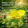 Nuevo Producto Palo de Jardín de Flor de Metal Hecho a Mano Alimentador de Pájaros de Flor de Metal Hecho a Mano