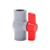 Conexiones de Tubería de PVC Grises, Conectores de Tres y Cuatro Vías de Plástico para Tubería de Suministro de Agua, Válvula de Bola con Brida Engrosada, Gama Completa de Accesorios para Tuberías