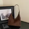 Bolsa tote transversal de camurça estilo coreano requintada para mulheres 2026, ombro único retrô, nova coleção de outono, simples e casual para o trabalho