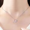 Collar con Colgante Corazón de Planeta Befan Plata Pura S925 Cadena para Clavícula Venta Directa de Fábrica Cadena Corta para Clavícula Estilo Ins con Diamantes