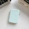 Bolsa para monedas de silicona con diseño de ondas y cierre magnético, compatible con MagSafe, adecuada para dispositivos Apple, Huawei, Samsung y Xiaomi, para guardar tarjetas de forma conveniente
