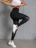 Pantalones de Yoga para Mujer de Malla Patchwork Transfronterizos Más Vendidos, Recogido, Levanta Glúteos, Transpirables, Ajustados, Ropa Exterior, Sensación de Piel Desnuda, Pantalones Deportivos para Fitness