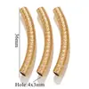 Acessórios de joias em aço inoxidável cor dourada 18k acessórios de joias que retêm a cor DIY feito à mão colar manga curva atacado