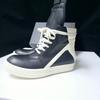 Entrega de Fábrica Zapatos Ro Triángulo Invertido Zapatos de Caña Alta para Hombre Cuero Genuino Aumentado Fragancia a Leche Zapatillas Casuales High Street Botines Marca de Moda para Mujer