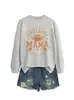 Amazon eBay sitio independiente moda casual deportiva para mujer fútbol mama rugby casco sudadera con capucha