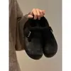 Zapatos de Mujer Estilo Europeo con Forro de Piel 2026 Invierno Nuevos Estilo Europeo Superficie de Cuero Casual Retro Mocasines