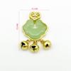 Novo estilo chinês areia ouro incrustado imitação jade contas pingente DIY acessórios artesanais atacado
