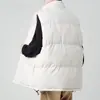 Chaleco de Algodón con Cuello Alto de Invierno para Hombre Color Sólido Versátil Moderno Casual Estilo Juvenil Universitario Chaqueta sin Mangas Venta al por Mayor