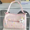 Bolso Cruzado Nuevo de Alto Valor Transfronterizo, Bolso de Hombro Colorido con Estrellas Estilo Universitario, Bolso de Tela Ligero de Gran Capacidad para Estudiantes, Mujer