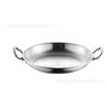 Plato redondo enrollable binaural creativo de acero inoxidable para aperitivos, plato de fruta dorado, plato dispensador, plato de pollo frito, plato de papa, plato de cena