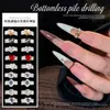 Anillo Apilable de Diamantes Zirconia para Uñas Brillantes Diamantes Apilados Celebridad de Internet Lujo Ligero Sin Base Corazón Huevo de Paloma Anillo Hecho a Mano Accesorios para Uñas