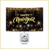 Tela de Fondo para Año Nuevo Personalización Decoración de Fiesta Festiva Arreglo Suministro Exclusivo de Comercio Exterior de Amazon Fábrica de Origen Lona